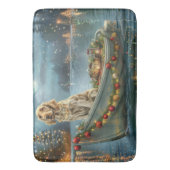 Engelse Setter Kerstfeest reis Badmat (Voorkant Verticaal)