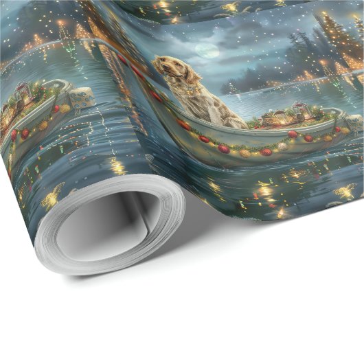 Engelse Setter Kerstfeest reis Cadeaupapier (Rol Hoek)