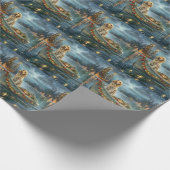 Engelse Setter Kerstfeest reis Cadeaupapier (Hoek)