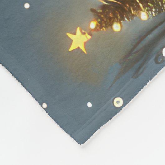 Engelse Setter Kerstfeest reis Fleece Deken (Hoek)