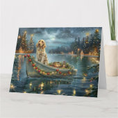 Engelse Setter Kerstfeest reis Kaart (Voorkant)