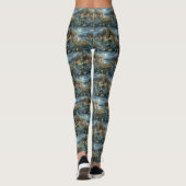 Engelse Setter Kerstfeest reis Leggings (Achterkant)
