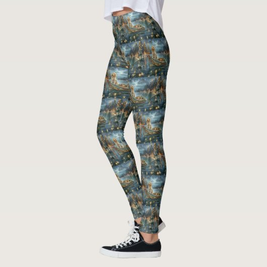 Engelse Setter Kerstfeest reis Leggings (Links)