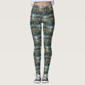 Engelse Setter Kerstfeest reis Leggings (Voorkant)