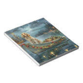 Engelse Setter Kerstfeest reis Notitieblok (Schuin)