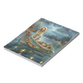 Engelse Setter Kerstfeest reis Notitieblok (Linkerzijde)