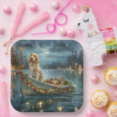 Engelse Setter Kerstfeest reis Papieren Bordje (Feest)