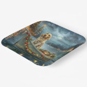 Engelse Setter Kerstfeest reis Papieren Bordje (Gebogen)