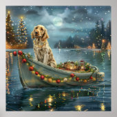 Engelse Setter Kerstfeest reis Poster (Voorkant)