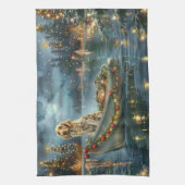 Engelse Setter Kerstfeest reis Theedoek (Verticaal)