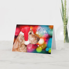 Engelse Setter kerstkaart Feestdagen Kaart