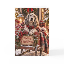 Engelse Setter Kerstkaart
