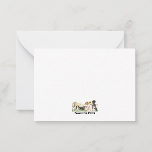 Engelse Setter kerstkaart Notitiekaartje (Achterkant)