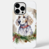 Engelse Setter Kerstkrans Feestelijke Pup Case-Mate iPhone Case (Achterkant)