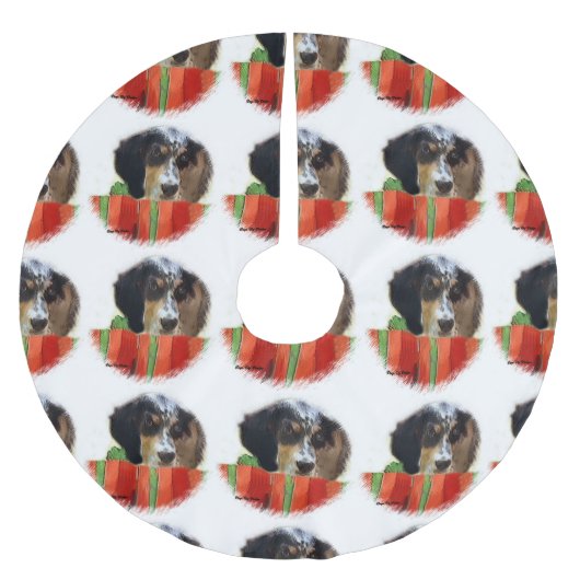 Engelse Setter Kerstmis Kerstboom Rok (Voorkant)