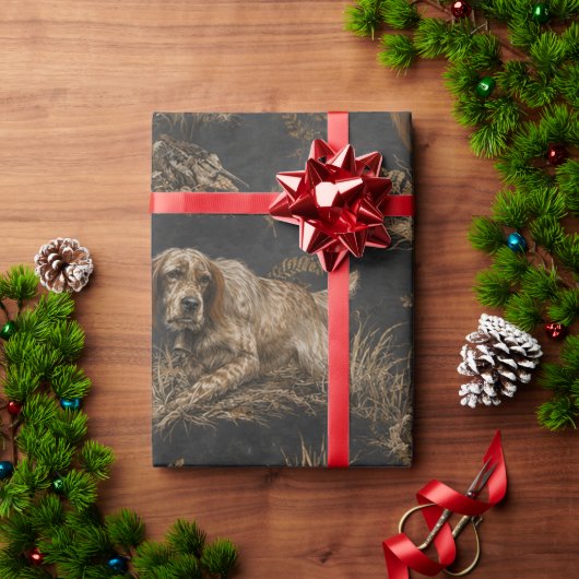 Engelse Setter ,Kunst Cadeaupapier (Feestdagen Geschenken)