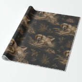 Engelse Setter ,Kunst Cadeaupapier (Uitgerold)