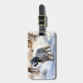 Engelse Setter Laat het Sneeuwen Kerstmis Bagagelabel (Voorkant verticaal)