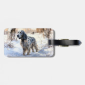 Engelse Setter Laat het Sneeuwen Kerstmis Bagagelabel (Achterkant horizontaal)