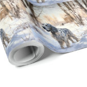 Engelse setter laat het sneeuwen Kerstmis Cadeaupapier (Rol Hoek)