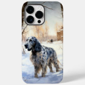 Engelse setter laat het sneeuwen Kerstmis Case-Mate iPhone Case (Achterkant)