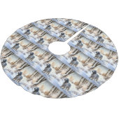 Engelse setter laat het sneeuwen Kerstmis Kerstboom Rok (Gekanteld)