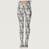 Engelse setter laat het sneeuwen Kerstmis Leggings (Voorkant)