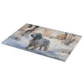 Engelse setter laat het sneeuwen Kerstmis Snijplank (Hoek)