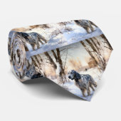 Engelse setter laat het sneeuwen Kerstmis Stropdas (Opgerold)