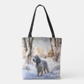 Engelse setter laat het sneeuwen Kerstmis Tote Bag (Achterkant)