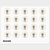 Engelse Setter Levensstijl Ronde Sticker (Vel)