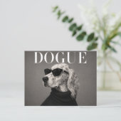 Engelse Setter Luxe Mode Editorial Briefkaart (Staand voorkant)