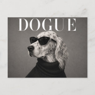 Engelse Setter Luxe Mode Editorial Briefkaart