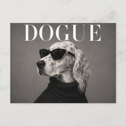 Engelse Setter Luxe Mode Editorial Briefkaart (Voorkant)