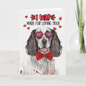 Engelse Setter Made for Living You Valentijn Feestdagen Kaart (Voorkant)