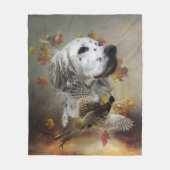 Engelse setter met fazanten, kunst fleece deken (Voorkant)