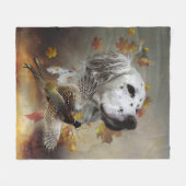 Engelse setter met fazanten, kunst fleece deken (Voorkant (Horizontaal))