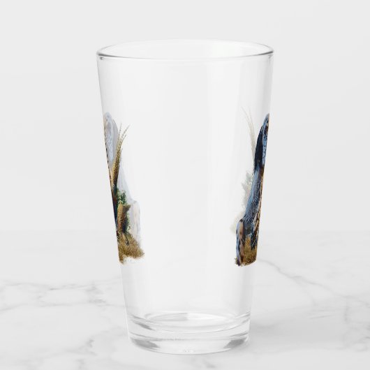 Engelse setter met fazanten, kunst glas (Rechts)