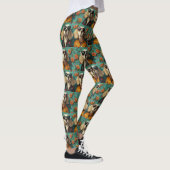 Engelse Setter Met Hartrozen Valentijnsdag  Leggings (Rechts)