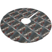 Engelse Setter met Kerstman Festieve Kerstmis Kerstboom Rok (Gekanteld)