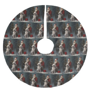 Engelse Setter met Kerstman Festieve Kerstmis Kerstboom Rok