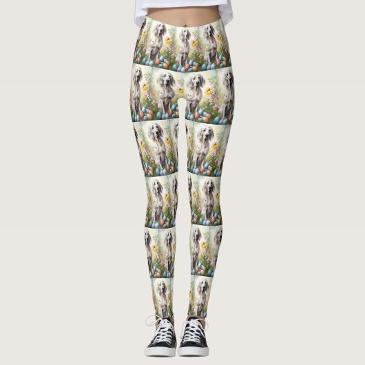 Engelse Setter met paaseieren Leggings (Voorkant)