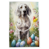 Engelse Setter met paaseieren Medium Cadeauzakje (Voorkant)
