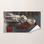 Engelse setter met sinterklaas feestelijke kerst bad handdoek (Handdoek)