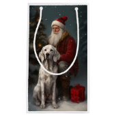 Engelse setter met sinterklaas feestelijke kerst klein cadeauzakje (Voorkant)