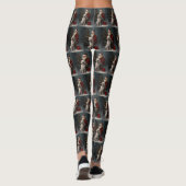 Engelse setter met sinterklaas feestelijke kerst leggings (Achterkant)