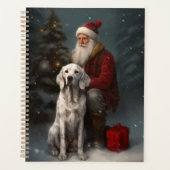 Engelse setter met sinterklaas feestelijke kerst planner (Voorkant)