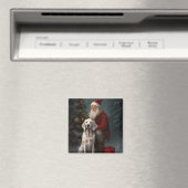 Engelse Setter Met Sinterklaas Festive Kerstmis Magneet (Insitu (Vaatwasser))
