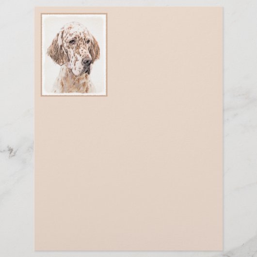 Engelse Setter Oranje Belton Painting Dog Art (Voorkant)