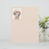 Engelse Setter Oranje Belton Painting Dog Art (Staand voorkant)